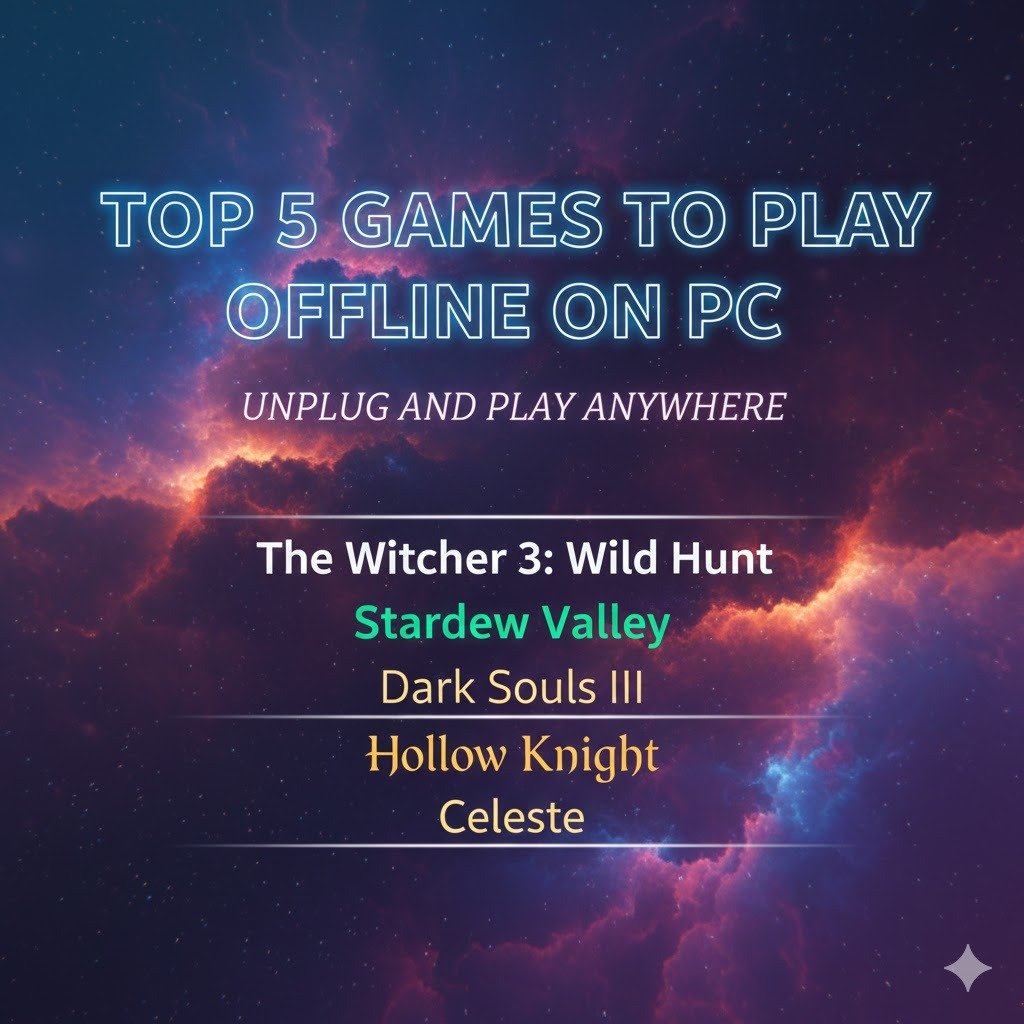 Top 5 Games to Play Offline on PC - Aninexus